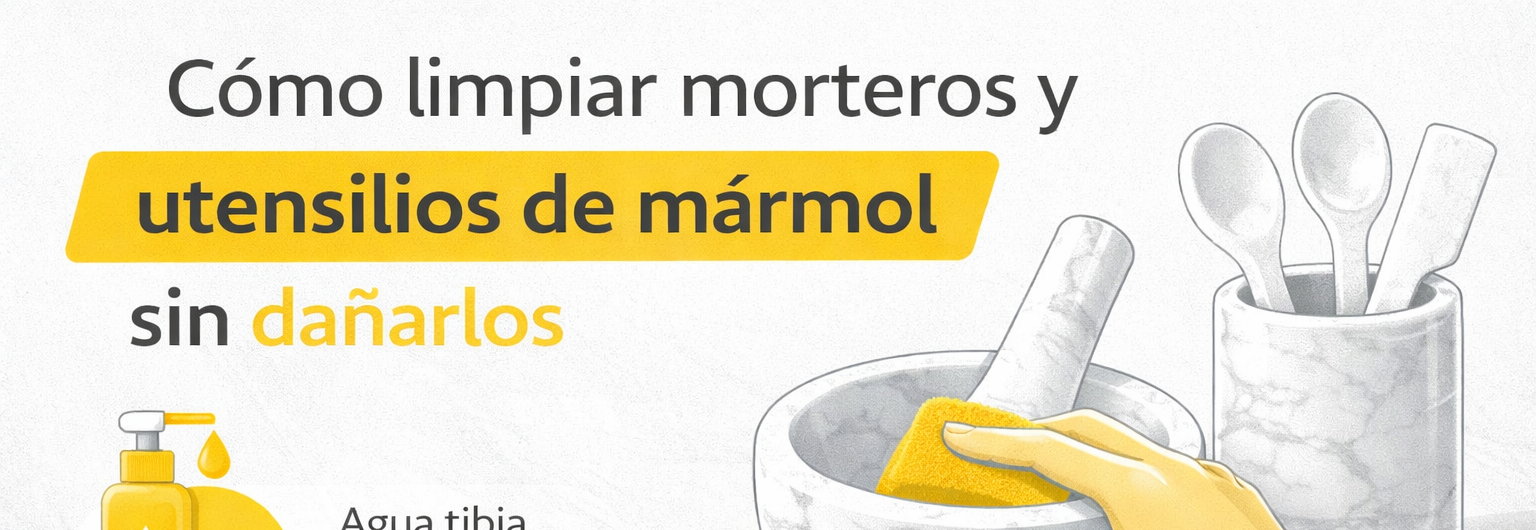 como limpiar morteros de marmol