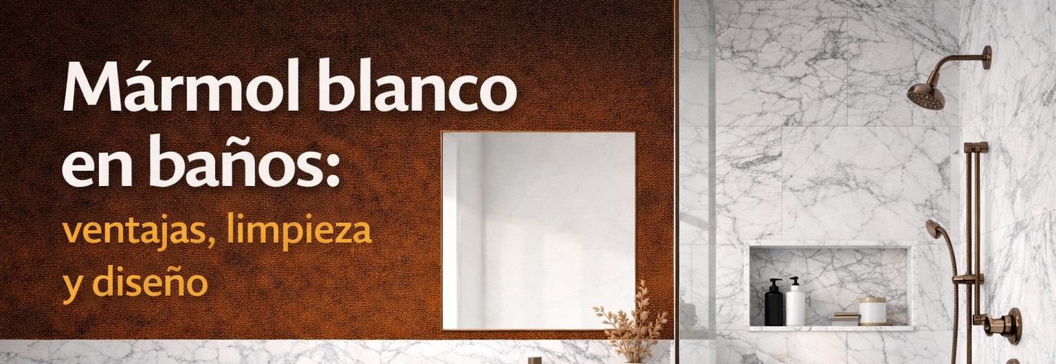 marmol blanco en baños