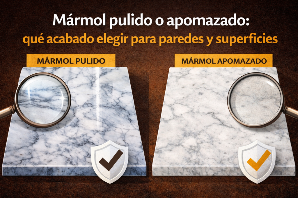 marmol pulido o apomazado