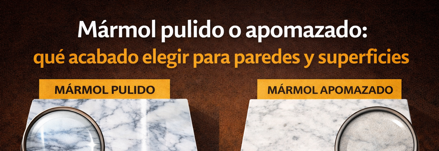 mármol pulido o apomazado