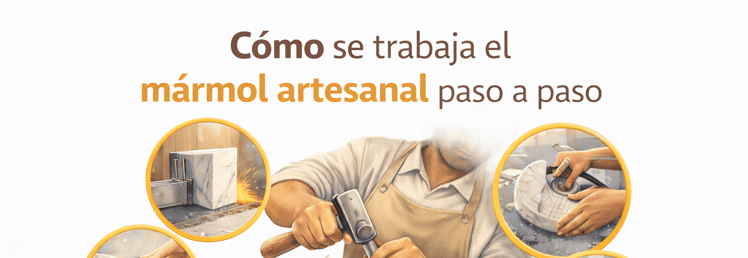 Cómo se trabaja el mármol artesanal paso a paso